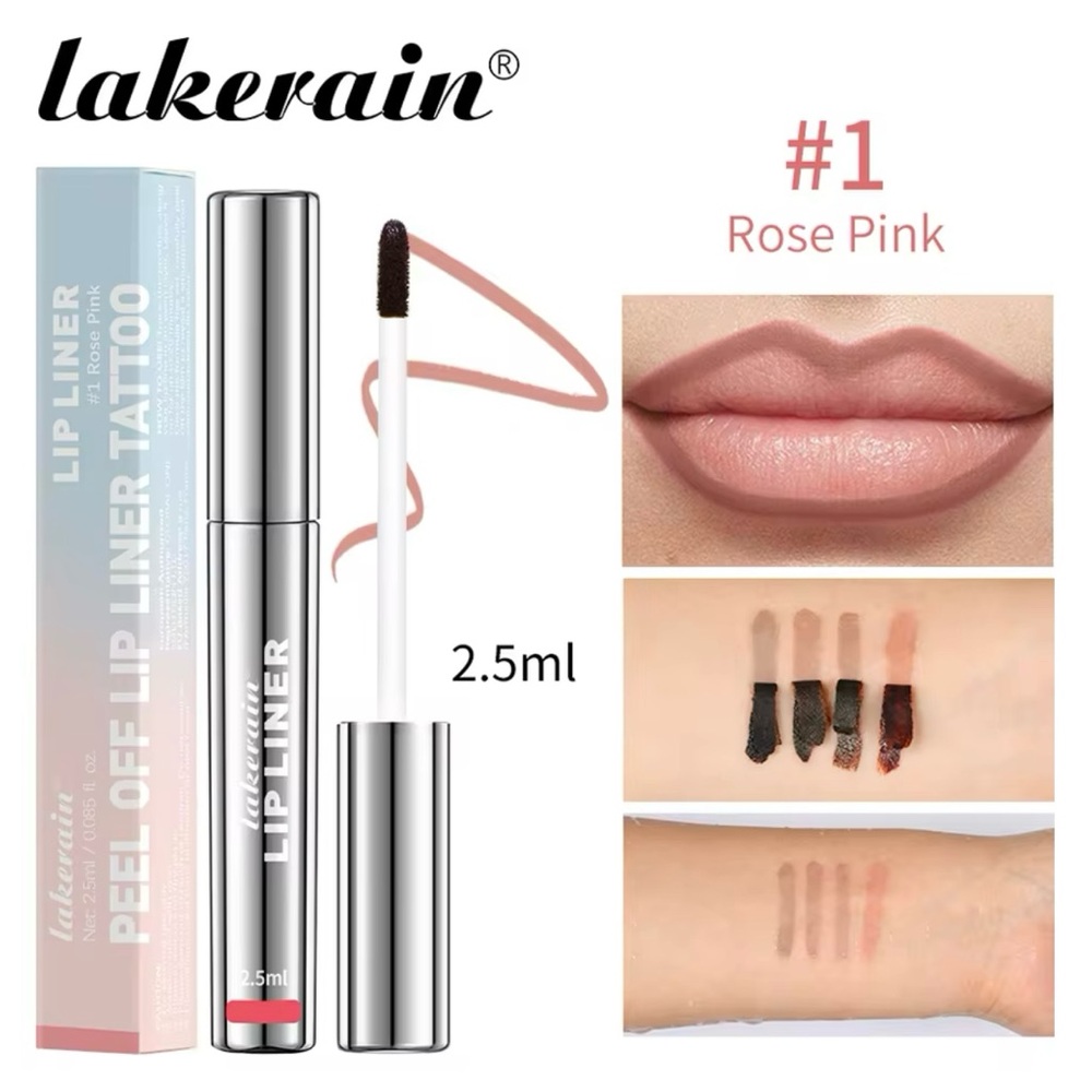Rose Pink Lip Liner peel off stain